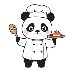 Vector illustration of a winsome Panda for children's literature