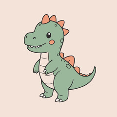 Cute Dino for children's books vector illustration