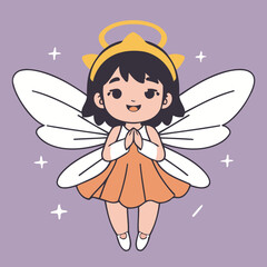 Vector illustration of a friendly Fairy for little ones' joyful exploration