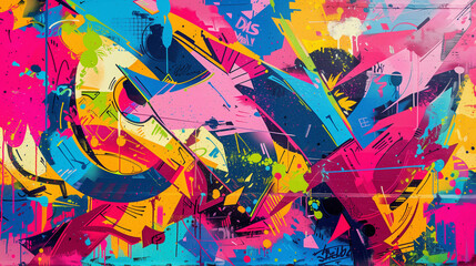 Colorful Bird Painting on Wall