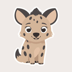Vector illustration of an endearing Hyena for kids' bedtime stories