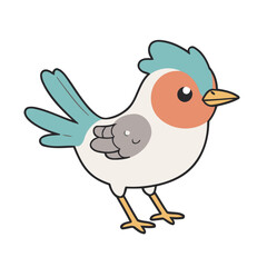 Cute vector illustration of a Bird for youngsters' picture books