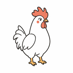 Vector illustration of a playful Rooster for preschoolers' storytime