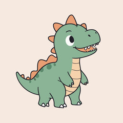 
Cute vector illustration of a Dino for children story book