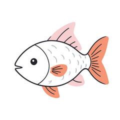 Cute Fish for toddlers books vector illustration
