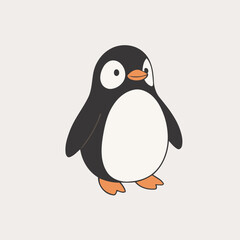 Vector illustration of a delightful Penguin for early readers' enjoyment
