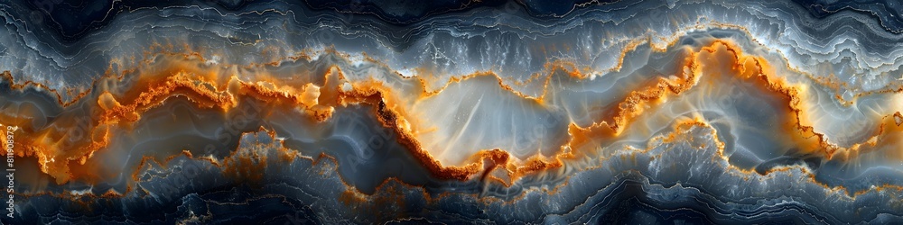 Aufkleber mesmerizing marble texture with fiery swirls and molten highlights