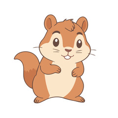 Cute Chipmunk for young readers' picture book vector illustration
