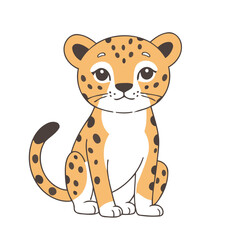 Cute vector illustration of a Animal for children book