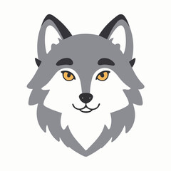 Cute Wolf vector illustration of a for toddlers books