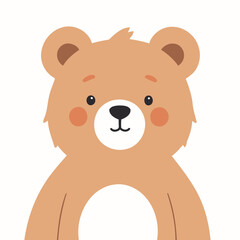 Cute Bear for children story book vector illustration
