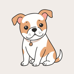 Fototapeta premium Vector illustration of a cute Dog for children story book