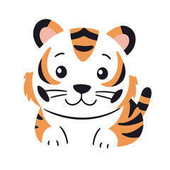 Vector illustration of a winsome Tiger for children's literature