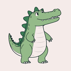 Cute Crocodile vector illustration of a for toddlers books