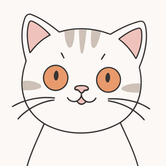 Cute vector illustration of a Cat for kids