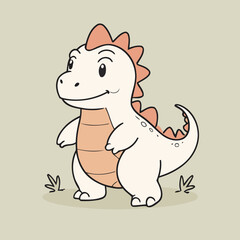 Cute Dino for children book vector illustration