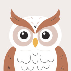 Cute Owl for young readers' picture book vector illustration