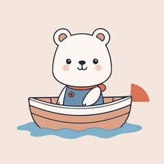 Cute Bear for kids story book vector illustration