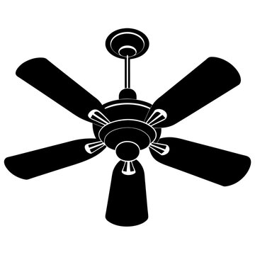 recommend clip art: ceiling fan vector silhouette illustration