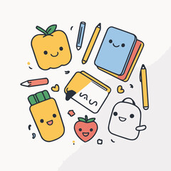 Cute School for kids' storytelling vector illustration