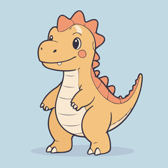 Vector illustration of a winsome Dino for children's literature