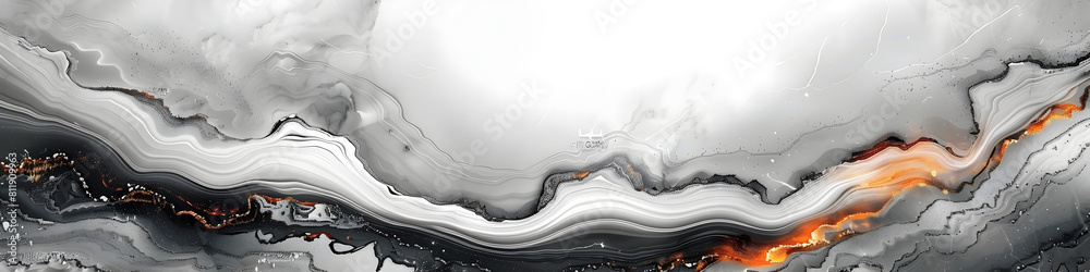 Leinwandbilder moody abstract marble texture background with swirling fluid patterns in monochrome tones