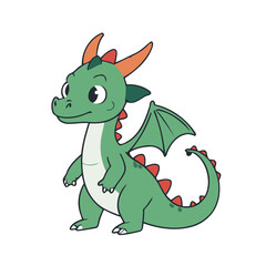 Vector illustration of a winsome Dragon for children's literature