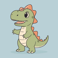 Cute vector illustration of a Dino for kids