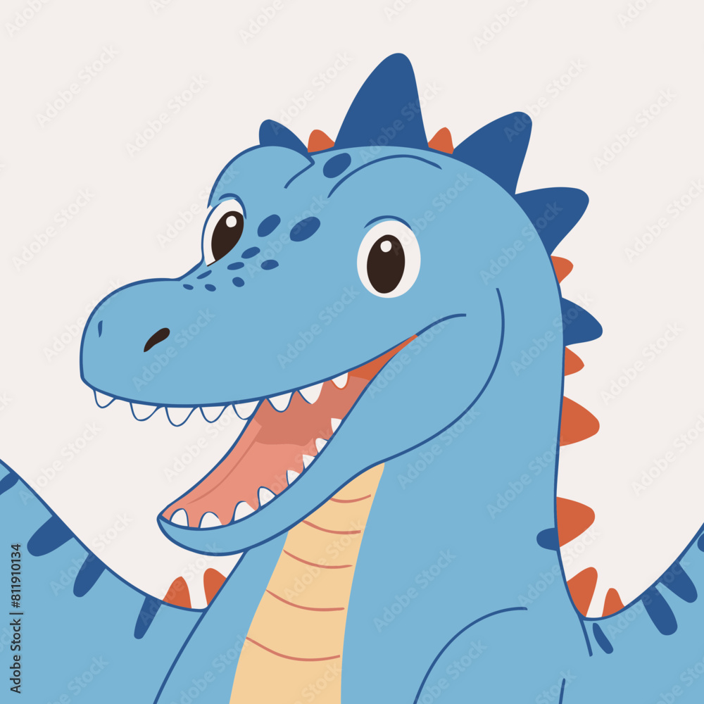 Wall mural cute spinosaurus for kids vector illustration