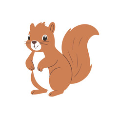Cute vector illustration of a Squirrel for toddlers story books