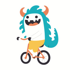 Cute vector illustration of a Monster for toddlers