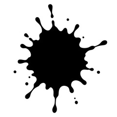 Paint splatter vector silhouette liquid splatter, black color silhouette (4)