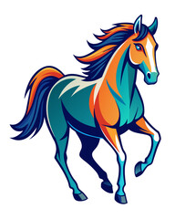 horse cartoon isolated on white