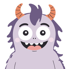 Cute Monster for preschoolers' storybook vector illustration