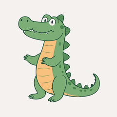 Vector illustration of a cute Alligator for children