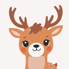 Vector illustration of a playful Deer for preschoolers' storytime
