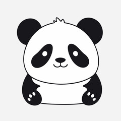 Vector illustration of a cute Panda for toddlers