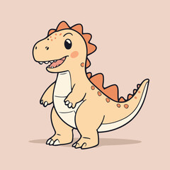 Cute Dino for kids' storybook vector illustration