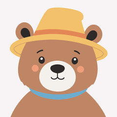 Fototapeta premium Cute Bear for toddlers' playful adventures vector illustration