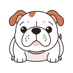 Cute Bulldog for children book vector illustration
