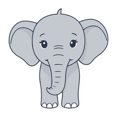 Cute Elephant vector illustration for children