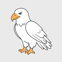 Cute Eagle for kids story book vector illustration