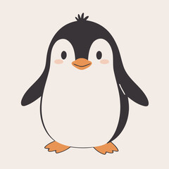 Cute vector illustration of a Penguin for youngsters' picture books