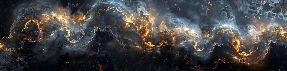 Fiery Marble Cataclysm - Dramatic Abstract Textured Dark Background
