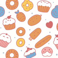 Cute Bakery for kids story book vector illustration