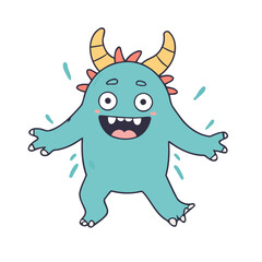 Vector illustration of an endearing Monster for kids' bedtime stories