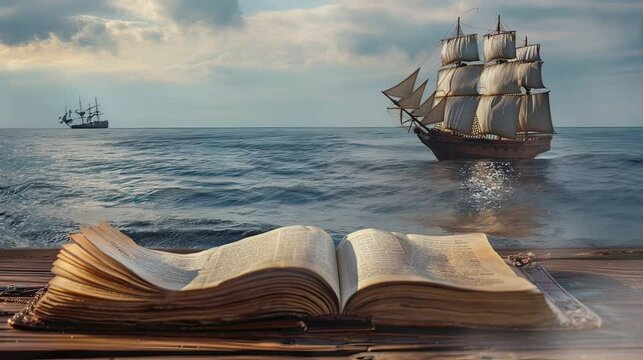 ship in the sea