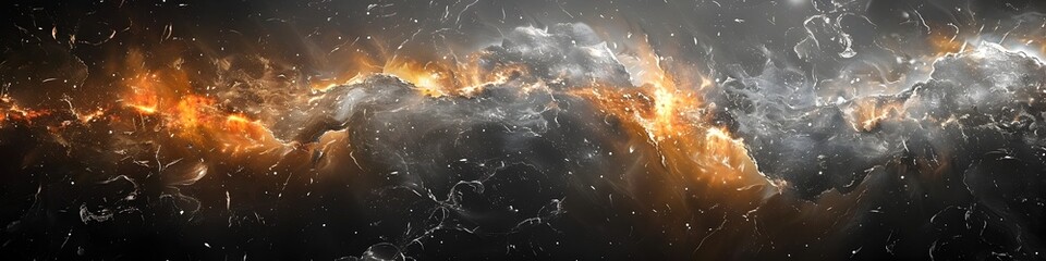 Dramatic Marble Texture Background with Fiery Explosion and Chaotic Energy