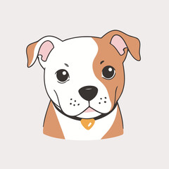 Cute vector illustration of a Dog for toddlers