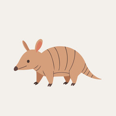 Vector illustration of a cute Armadillo for children